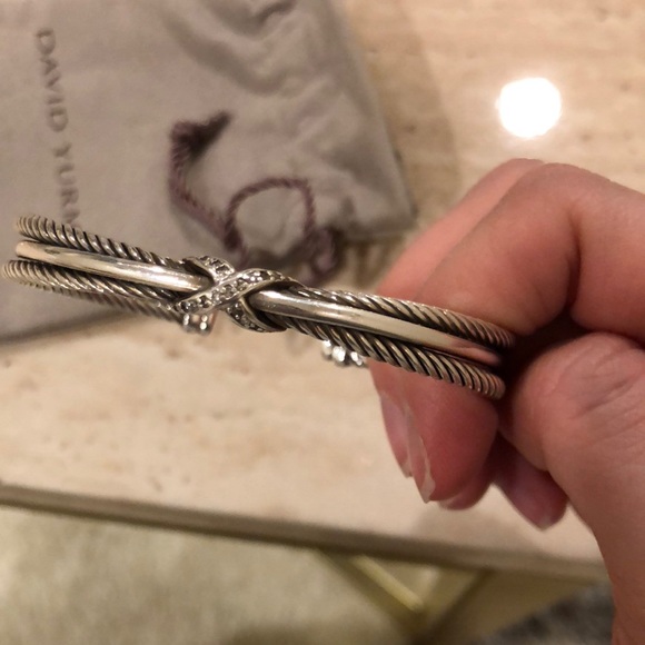 David Yurman X Crossover Bracelet with Diamonds - Picture 5 of 6